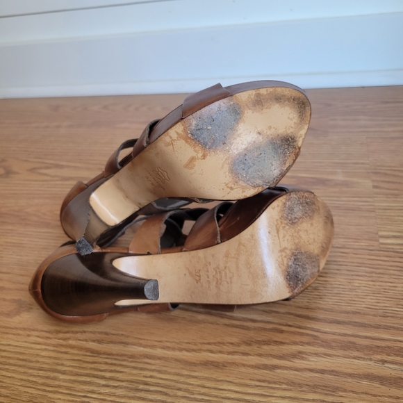 Gastone Lucioli Brown Leather Heels - Picture 6 of 6
